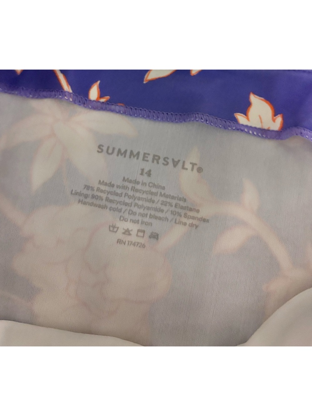 Summersalt Paradise in Periwinkle Twist Front Backflip Swimsuit - Picture 3 of 3